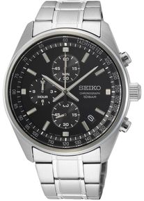 Seiko Herren Chronograph, silber, Armbanduhren, Armbanduhr, Quarzuhr, Herrenuhr, Datum, Stoppfunktion
