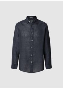 Pepe Jeans Herren Langarmhemd "ARNAU"dulwich blau 594, casual, Gr. XXL, Web, Obermaterial: 55% Leinen, 45% Baumwolle, Hemden, aus einem Leinen-Mix