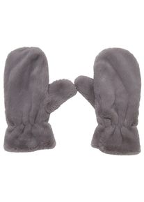 Urban Classics Damen Baumwollhandschuhe "Urban Classics Unisex Teddy Mitten", grau, Gr. L, 100% Polyester, Handschuhe