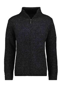 Ragman Herren Strickfleecejacke, schwarz, Gr. 4XL, 70% Wolle 30% Nylon, Jacken