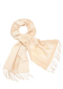 ELBSAND Damen Schal "Fransenschal", beige, casual, mehrfarbig, Stoff, Polyester, Modetücher, weicher Winterschal, Damenschal, Modeschal VEGAN