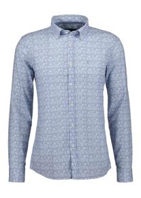 Ragman Herren Henleyshirt, blau, casual, Gr. XL, 88% Cotton 12% Linen, Shirts