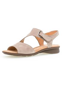 Gabor Damen Keilsandalette "FLORENZ", Gr. 37, beige, Nubukleder, unifarben, klassisch, Schuhe, Sommerschuh, Riemchensandale, Komfortschuh in Weite G