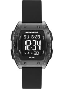 Skechers Damen Chronograph "SAWTELLE", schwarz, Armbanduhren, Quarzuhr, Armbanduhr, Damenuhr, Herrenuhr, Silikonarmband, digital