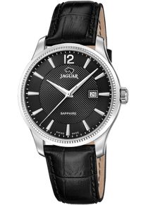 Jaguar Herren Quarzuhr "Essentia"schwarz, schwarz, Armbanduhren, Armbanduhr, Herrenuhr, Swiss Made, Edelstahlarmband, analog, Datum