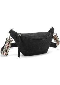 Vivance Damen Bauchtasche "Umhängetasche, Hüfttasche", schwarz, Lederimitat, bestickt, unifarben, Taschen, Crossbody-Bag, Gürteltasche,