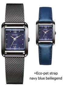 Citizen Damen Solaruhr, grau, Armbanduhren, Armbanduhr, Damenuhr, Edelstahlarmband, Saphirglas