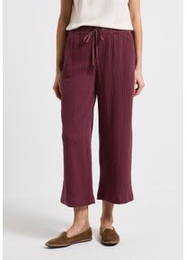 Street One Damen Stoffhose, rot, casual, Gr. 42, unifarben, Web, 100% Baumwolle, Hosen, High Waist