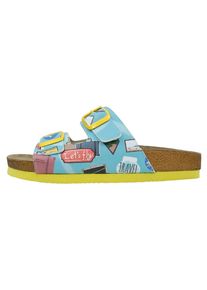 DOGO Damen Pantolette "Stella Let's Fly Damen Sandalen/ Sandaletten / Female", Gr. 39, blau, Lederimitat, Schuhe, Vegan