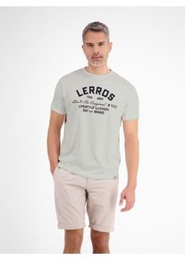 Lerros Herren T-Shirt "Lerros Sommerliches T-Shirt mit Print", weiß, Gr. S, 100% Baumwolle, Shirts
