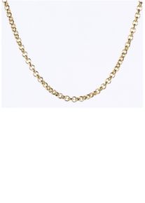 Firetti Damen Edelstahlkette "Schmuck Geschenk Erbskettengliederung, 2,4 mm breit", 50, Edelstahl, B: 2,4mm, gold, Edelstahl, B:2,4mm, Halsketten,