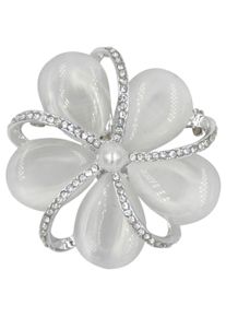 Firetti Damen Brosche "Schmuck Geschenk Ansteckschmuck Viola", silber, Metall, Broschen