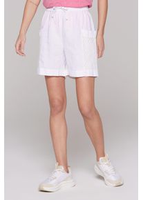 SOCCX Damen Shorts, weiß, casual, Gr. M, unifarben, Material Oberstoff: 100% Leinen, Material Einsatz: 95% Baumwolle, 5% Elasthan, Hosen, mit
