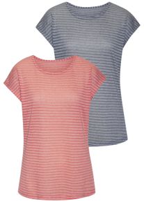 Vivance Damen Kurzarmshirt "mit Streifenoptik", bunt, modisch, Gr. 32, gestreift, Stoff, Obermaterial: 61% Polyester, 39% Viskose, Shirts, aus