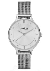 Skagen Damen Quarzuhr "ANITA LILLE", silber, Armbanduhren, Armbanduhr, Damenuhr, Edelstahlarmband, analog, Glassteine