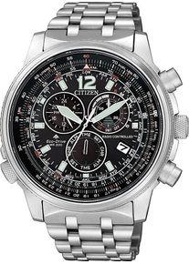 Citizen Herren Funkchronograph, silber, Armbanduhren, Armbanduhr, Herrenuhr, Solar, Stoppfunktion, bis 20 bar wasserdicht