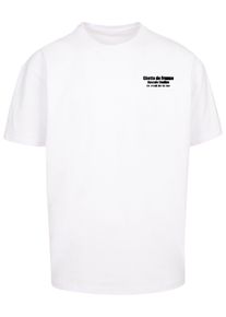 Herren T-Shirt "Upscale by Mister Tee Ghetto de France Oversize Tee", weiß, casual, Gr. M, UPSCALE BY MISTER TEE, bedruckt, 100% Baumwolle, Shirts