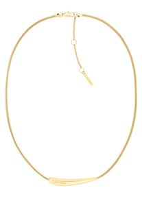 Calvin Klein Damen Kette ohne Anhänger "Schmuck Edelstahl Halsschmuck Halskette Schlangenkette DROPS", Edelstahl, L: 46cm, gold, Edelstahl, Halsketten