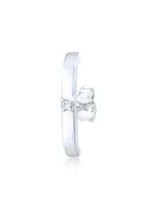 Elli Damen Paar Ohrstecker "Ohrstecker mit Glas Kristall Weiß 925 Sterling Silber", OneSize,mit Steinen, Silber 925 (Sterlingsilber), silber, Silber