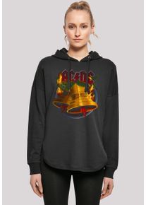 F4NT4STIC Damen Kapuzenpullover "ACDC Christmas Weihnachten Hells Bells", schwarz, casual, Gr. L, Obermaterial: 100% Baumwolle, Pullover, Print