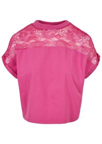 Urban Classics Herren T-Shirt "Urban Classics Damen Ladies Short Oversized Lace Tee", lila, klassisch, Gr. XXXL, unifarben, 95% Baumwolle, 5%