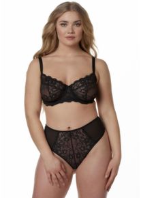 After Eden D-cup & up Damen Panty "BO", AFTER EDEN D-CUP & UP, Gr. S, schwarz, Obermaterial: 86% Polyamid, 14% Elasthan, unifarben, Unterhosen, mit floraler