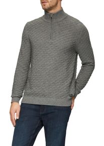 s.Oliver Herren Troyer, grau, casual, Gr. XXXL, Strukturmuster, Strick, Obermaterial: 100% Baumwolle, Pullover, mit Strukturmuster