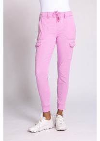 Zhrill Damen Cargohose "DAISEY", lila, casual, Gr. M, Web, Obermaterial: 67% Baumwolle, 30% Lyocell (TENCEL), 3% Elasthan, Hosen, mit Strass-Steinen