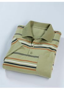 CLASSIC Herren Poloshirt "Poloshirt", grün, Gr. 56, gemustert, gestreift, mehrfarbig, 100% Baumwolle, Shirts