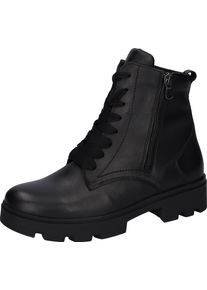 Waldläufer WALDLÄUFER Damen Schnürstiefelette "K-Dani", Gr. 3,5, schwarz, Nappaleder, klassisch, Schuhe, mit zwei Reißverschlüssen, Weite K