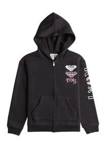 Roxy Kinder Kapuzensweatjacke "Surf Feeling", grau, Gr. 8, 60% Baumwolle, 40% Polyester, Sweatjacken