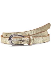 Lascana Damen Hüftgürtel "Ledergürtel", gold, elegant,casual,modisch,festlich, Gr. 95, metallic, Animalmuster, animal-print, beschichtet, bedruckt,
