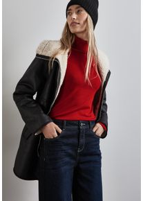 Street One Damen Rollkragenpullover, rot, casual, Gr. 42, unifarben, Strick, Obermaterial: 75% Viskose, 25% Polyamid, Pullover, mit Rollkragen