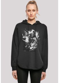 F4NT4STIC Damen Kapuzenpullover "Basketball Splash Sport OVERSIZE HOODIE", schwarz, casual, Gr. S, Obermaterial: 100% Baumwolle, Pullover, Print
