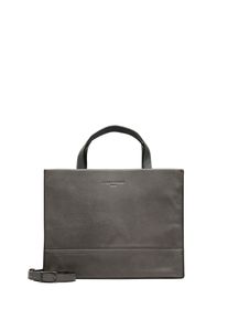 Damen Henkeltasche "Satchel M LOU 2 3D LEATHER", Liebeskind Berlin, grau, Leder, Taschen, Schultertasche Handtasche Damen Umhängetasche