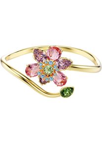 Swarovski Damen Armreif "Schmuck Geschenk Idyllia Armreif Blume, 5724740, 5709028, 5721583", L, Metallgelbgoldfarben, pink, blau, grün, lila, pink,