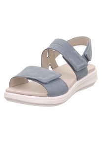 Legero Damen Sandale "ELLA", Gr. 37, blau, Nubukleder, unifarben, sportlich, Schuhe, Sommerschuh, Sandalette, Klettschuh, mit Klettverschlüssen