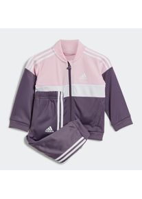 Kinder Trainingsanzug "TIBERIO 3-STREIFEN COLORBLOCK SHINY KIDS", bunt, sportlich, Gr. 62, adidas Sportswear, Obermaterial: 100% Polyester,