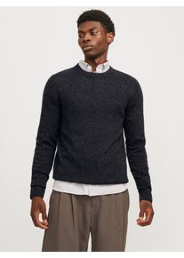 Jack & Jones JACK & JONES Herren Rundhalspullover "JPRBLULAMBSWOOL KNIT CREW NECK", schwarz, modisch, Gr. XL, unifarben, Strick, Obermaterial: 100% Wolle, Pullover