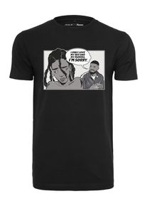 MisterTee Herren T-Shirt "MisterTee Herren Sorry Tee", schwarz, casual, Gr. XXL, bedruckt, 100% Baumwolle, Shirts