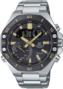 CASIO EDIFICE Smartwatch, silber, Smartwatches, Armbanduhr, Herrenuhr, Edelstahlarmband, Bluetooth,bis 10 bar wasserd.