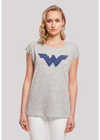 F4NT4STIC Damen T-Shirt "DC Comics Wonder Woman Pattern Fill Logo", grau, casual, Gr. S, Obermaterial: 100% Baumwolle, Shirts, Print