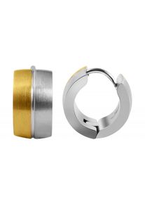 Adelia´s ADELIA ́S Damen Paar Creolen "Neuheit 2025 - Damen Creolen aus mattem Edelstahl Ø 9 mm", Damen, Edelstahl, silber, Edelstahl, Ohrringe