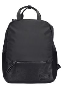 Rieker Cityrucksack "Nyloni/Kuka", schwarz, Textil, Lederimitat, unifarben, casual, Rucksäcke