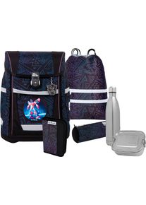 McNeill Kinder Schulranzen "Tenero, Tron", bunt, Polyester, Rucksäcke, inkl. Federmäppchen, Turnbeutel, Schlamperrolle & Motivmagnet