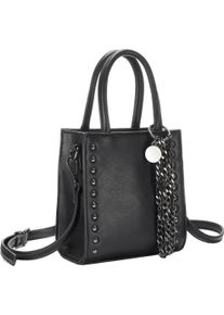 Vivance Damen Handtasche "Minibag", schwarz, Lederimitat, unifarben, Taschen, mit Nietendetails, Schultertasche, Henkeltasche, Crossbody Bag VEGAN