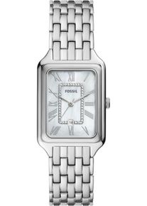 Fossil Damen Quarzuhr "RAQUEL", silber, Armbanduhren, Armbanduhr, Damenuhr, Datum, analog, Edelstahlarmband