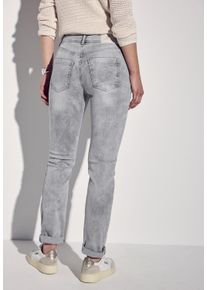 Street One Damen Comfort-fit-Jeansice grau wash, casual, Gr. 34, unifarben, Jeans, 84% Baumwolle, 13% Polyester, 3% Elasthan, Jeans, 4-Pocket Style