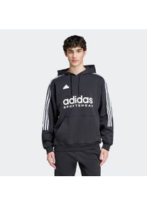 Herren Kapuzensweatshirt "M TIRO FL HDY", schwarz-weiß, sportlich, Gr. S, adidas Sportswear, Obermaterial: 70% Baumwolle, 30% Polyester, Sweatshirts