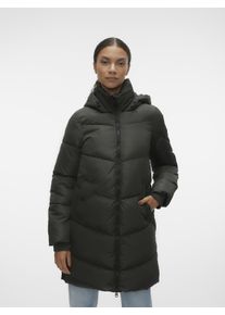 Véro Moda VERO MODA Damen Steppmantel "VMHALSEY COAT BOOS", grau, modisch, Gr. XS, unifarben, Web, Steppware, Obermaterial: 100% Polyester, Mäntel